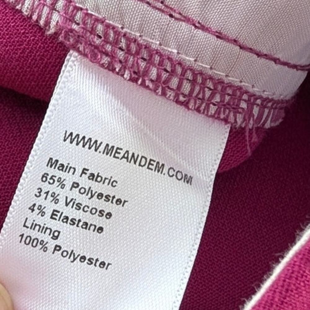 ME+EM Statement Crop Length Pants Womens UK8/US4 Fuchsia Mid-rise Straight - Picture 9 of 10